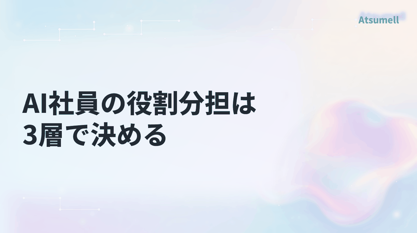 AI社員の役割分担を示す図